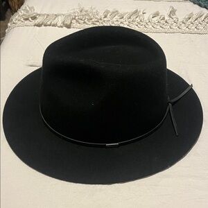 NWT Brixton Classic Black Fedora Hat